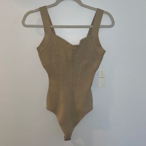 NWT Abercrombie tan bodysuit